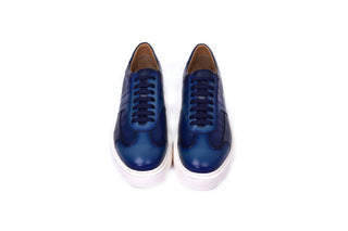 Corrente 5769 Leather Sneaker - Navy