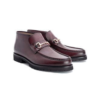 Corrente 5786 Leather Horse-Bit Boot - Burgundy