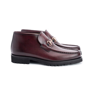 Corrente 5786 Leather Horse-Bit Boot - Burgundy