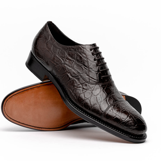 Caporicci 5950 Alligator Oxford Brown side