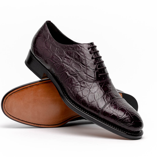 Caporicci 5950 Alligator Oxford Burgundy side