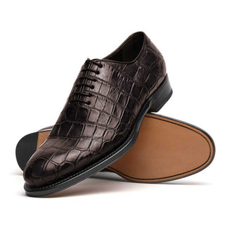 Caporicci 5952 Alligator Oxford Chestnut side