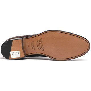 Caporicci 5952 Alligator Oxford Chestnut detail