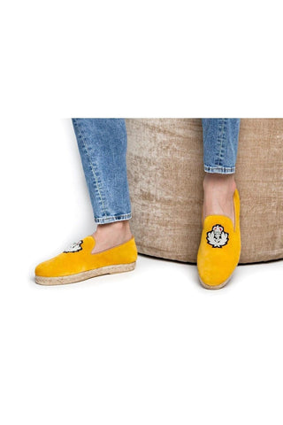 SUPERGLAMOUROUS Colony Softy Mustard Suede Rope Sneakers (SPGM1080)