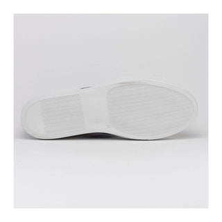 Zelli Italia Olympias Men's Shoes White & Navy Crocodile Skin / Calf-Skin Leather Sneaker (ZEL1057)