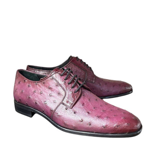 Corrente 6348 Ostrich Lace up Derby - Burgundy