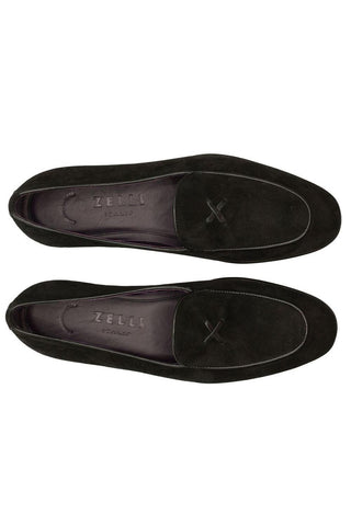 X Suede Loafer - Black