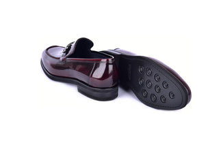 Corrente 7249 Patent Horse-Bit Loafer - Dark Burgundy
