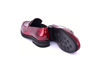 Corrente 7249 Patent Horse-Bit Loafer - Marble Red