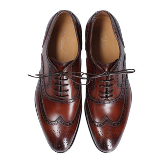 Franceschetti 7297004 Men's Shoes Calf-Skin Leather Wingtip Oxfords (FCCT1089)