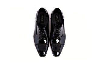 Corrente 7368P Patent Cap-Toe Oxford - Black