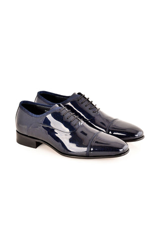 Corrente 7368P Patent Cap-Toe Oxford - Black