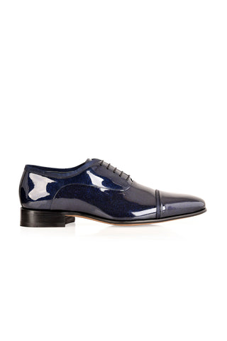 Corrente 7368P Patent Cap-Toe Oxford - Black