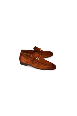 7373S Suede Loafer - Tan-Dellamoda