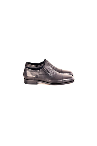 7552 Leather Oxford - Black-Dellamoda
