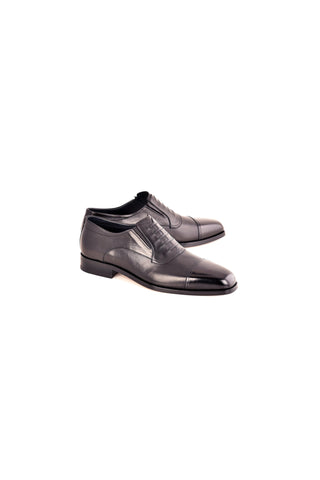 7552 Leather Oxford - Black-Dellamoda