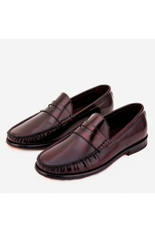 Vinci Belmont Patent Penny Loafer - Burgundy