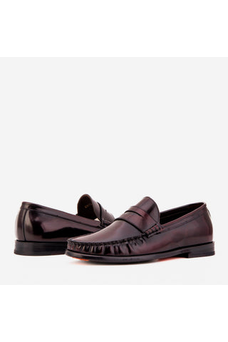Vinci Belmont Patent Penny Loafer - Burgundy