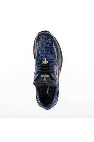 8453 Crocodile & Ostrich Sneaker-Dellamoda