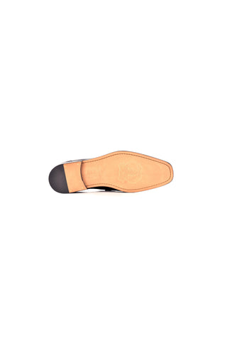 8663 Leather Loafer - Navy-Dellamoda
