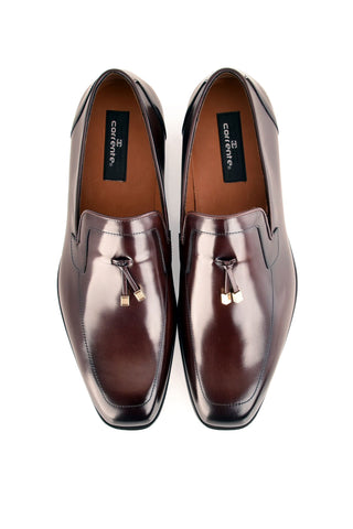 Corrente 8663 Leather Tassel Loafer - Dark Brown