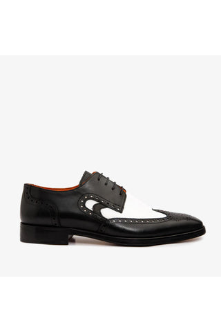 Vinci Neiva Leather Derby - Black & White