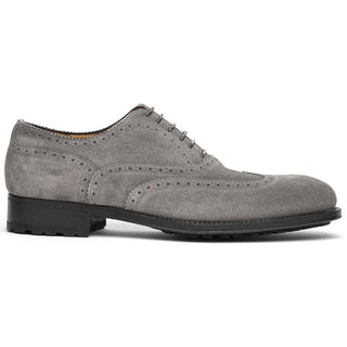 Caporicci 921 Suede Wingtip Oxford Shoes Gray