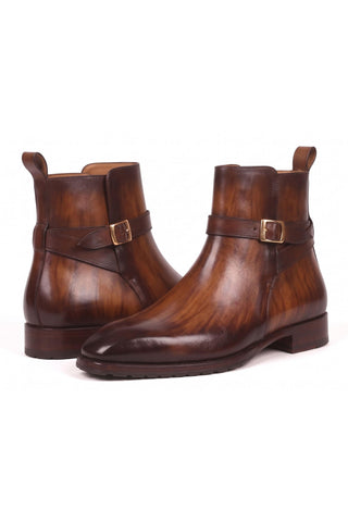 Paul Parkman 955 Patina Leather Jodhpur Boots (PM6335)-Dellamoda