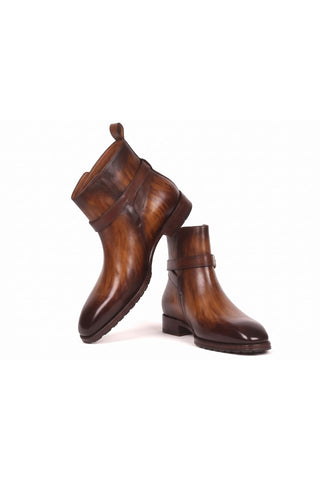 Paul Parkman 955 Patina Leather Jodhpur Boots (PM6335)-Dellamoda