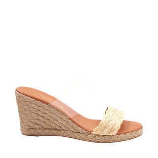 Anfisa Women’s Shoes Raffia Leather & Vinyl Wedge (AA1014)