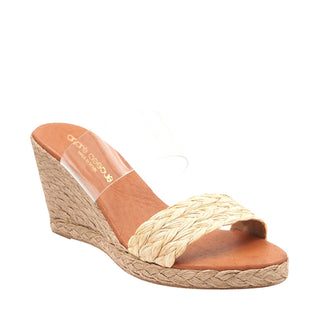 Anfisa Women’s Shoes Raffia Leather & Vinyl Wedge (AA1014)