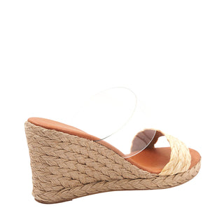 Anfisa Women’s Shoes Raffia Leather & Vinyl Wedge (AA1014)