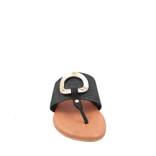 Nixi Women’s Shoes Raffia Leather Slip-On Sandal (AA1018)