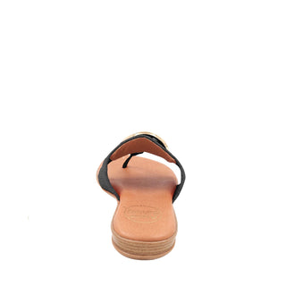 Nixi Women’s Shoes Raffia Leather Slip-On Sandal (AA1018)