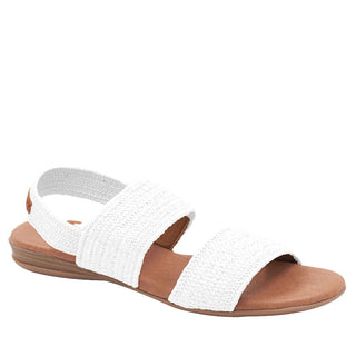 Andre Assous Nigella Raffia Leather Slip-On Sandal