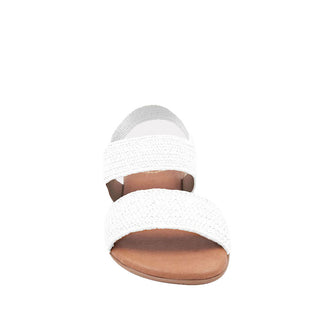 Andre Assous Nigella Raffia Leather Slip-On Sandal