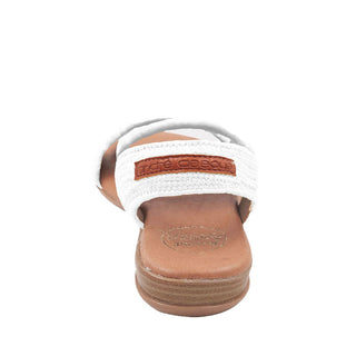 Andre Assous Nigella Raffia Leather Slip-On Sandal