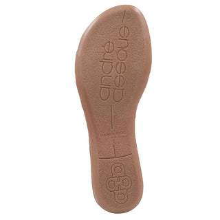 Andre Assous Nigella Raffia Leather Slip-On Sandal