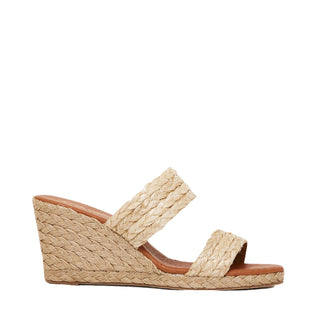 Andre Assous Nolita Raffia Leather Slip-On Wedge