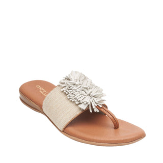 Andre Assous Novalee Linen Fabric Slip-On Sandal