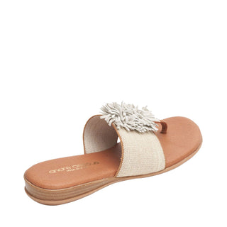 Andre Assous Novalee Linen Fabric Slip-On Sandal