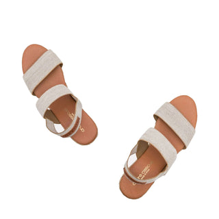 Andre Assous Allison Linen Fabric Slip-On Wedge