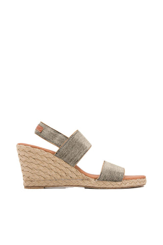 Andre Assous Allison Linen Fabric Slip-On Wedge