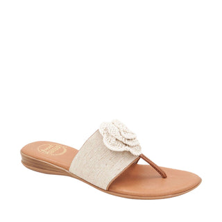 Andre Assous Nara Women’s Shoes Linen Fabric Slip-On Sandal