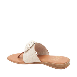 Andre Assous Nara Women’s Shoes Linen Fabric Slip-On Sandal