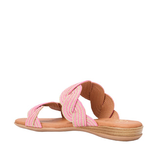 Andre Assous Narice Twist Raffia Leather Slip-On Sandal