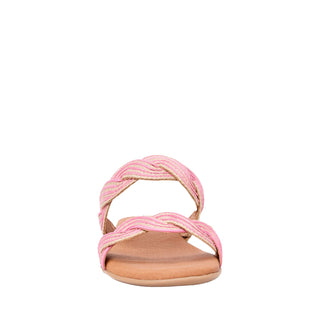 Andre Assous Narice Twist Raffia Leather Slip-On Sandal