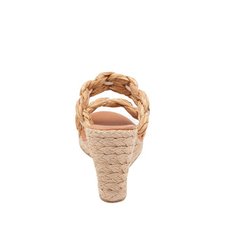 Andre Assous Nolita Crystal Braided Raffia Leather Slip-On Wedge