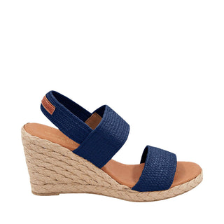 Andre Assous Allison Raffia Leather Slip-On Wedge