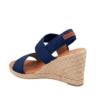 Andre Assous Allison Raffia Leather Slip-On Wedge